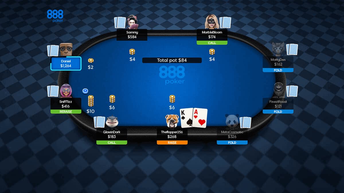 Texas Holdem Tisch - Preflop