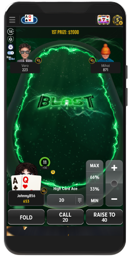 Poker mobile - Tisch